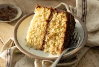 Golden Vanilla Cake with Silky Chocolate Buttercream