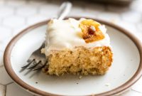 Tropical Pineapple Cake, Cream Cheese Crowned