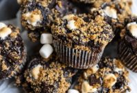 Melt-in-Your-Mouth S’mores Chocolate Muffins