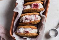 Tangy-Sweet Rhubarb Strawberry Ice Cream Sandwiches