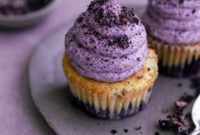 Pillowy Soft Blueberry Cupcakes