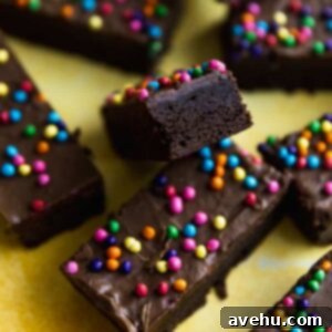 Fudgy Homemade Cosmic Brownies 2 A closeup of the texture of a brownie.