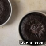 From Sunken to Superb: 5 Reasons Your Cake Sinks and 3 Simple Fixes 2 A chocolate cake that has a sunken middle in a cake pan, illustrating a common baking problem.