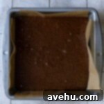 S'more's brownie batter in a 8x8 pan.