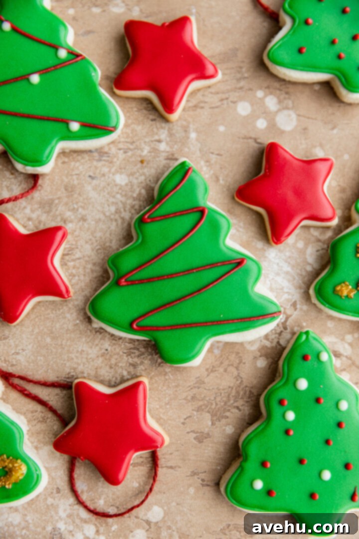 Quick Royal Icing Without Meringue Powder 12 A cookie decorated in a christmas theme with royal icing.