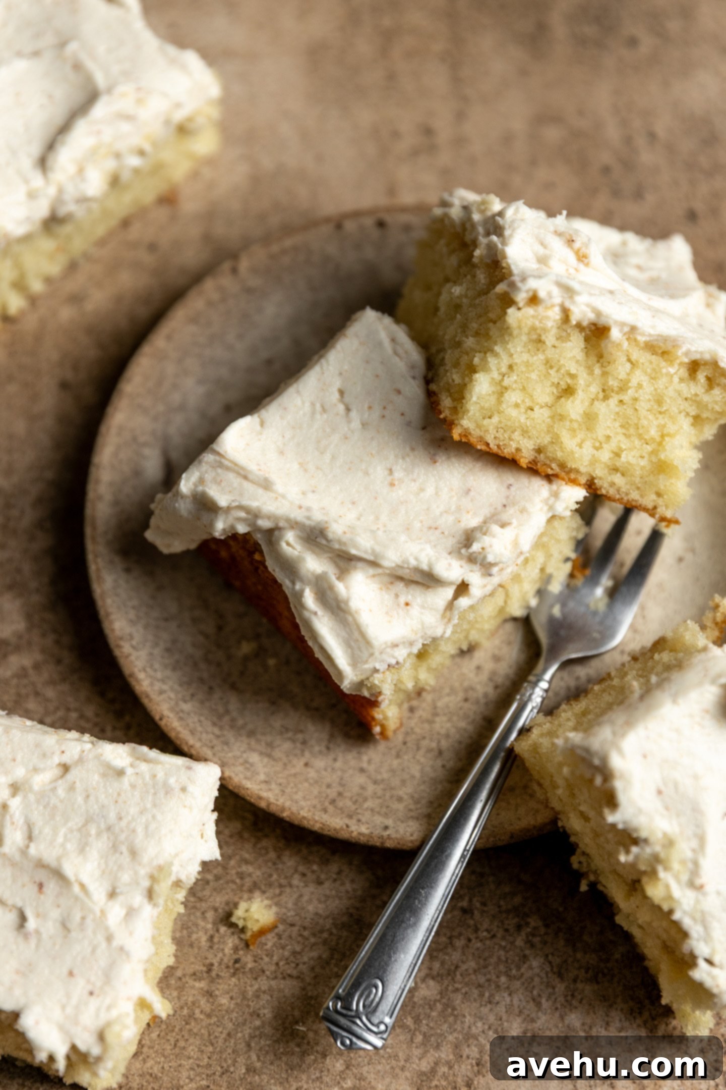 Your Ultimate Brown Butter Frosting 11 Delicate pieces of butter cake topped generously with rich, flavorful browned butter frosting.