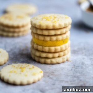Cloud-Soft Lemon Shortbread 10 6 lemon shortbread cookies stacked on top of each other