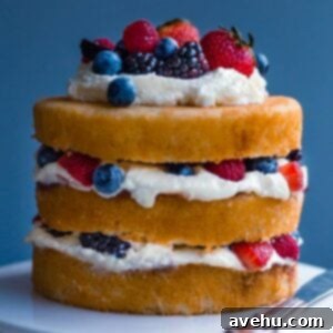 Lush Berry Chantilly Layers 9 Close up of chantilly cake layers with berries and cream